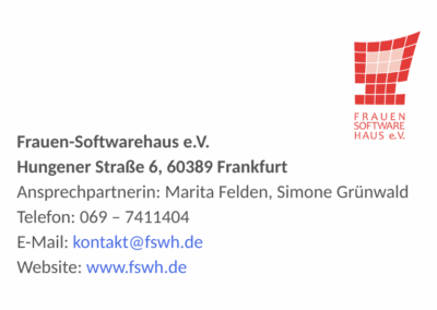 Frauen-Softwarehaus e.V. – Digitale Alltagskompetenzen und Berufsvorbereitung