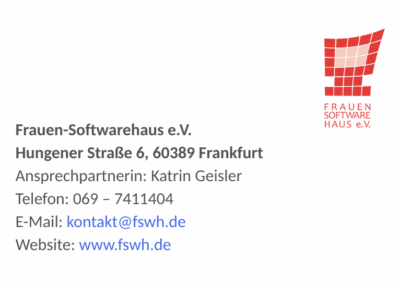 Frauen-Softwarehaus e.V. – Schritt für Schritt ins Erwerbsleben