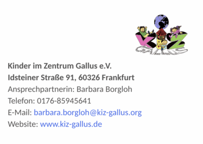 Kinder im Zentrum Gallus e.V. – Familie- Bildung-Arbeit