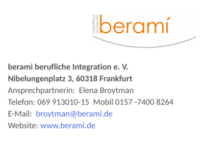 beramì e.V.-VorbErz – Vorbereitungskurs für die Ausbildung zur zum Erzieher:in für Menschen mit Migrationserfahrung